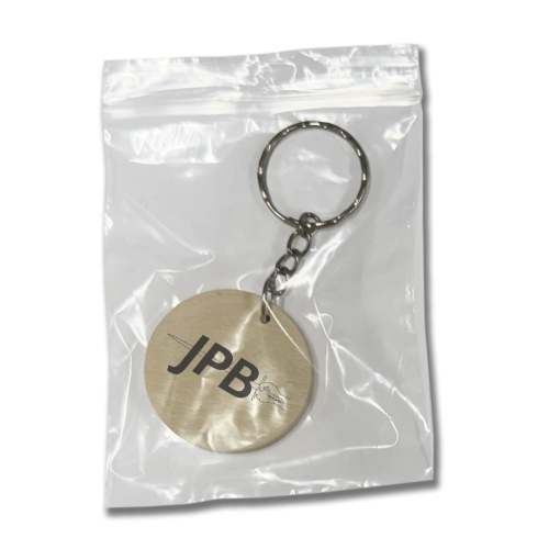 Circle laser-engraved keyring