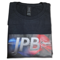 Black T shirt with bass drum logo